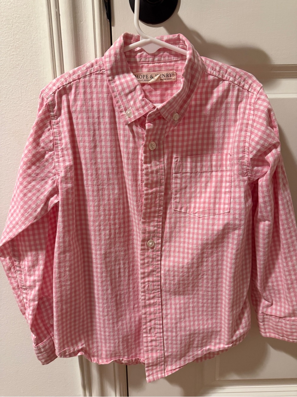 Pink Gingham Button Down